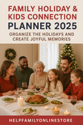 Family Holiday & Kids Connection Planner 2025 USA  - BEST SELLER!